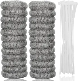 24 PCS Lint Traps Febwind Lint Catcher for Washing Machine Stainless Steel Washing Machine Lint Snare Trap Washer Hose Lint Traps Laundry Mesh Washer Filter with 24 PCS Cable Ties