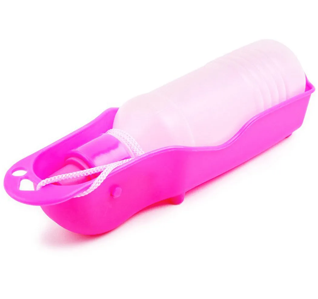 2pcs 500ml Dog Water Bottle Feeder With Bowl Plastic Portable Water Bottle Pets Outdoor Travel Pet Water Feeder