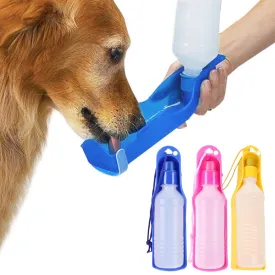 2pcs 500ml Dog Water Bottle Feeder With Bowl Plastic Portable Water Bottle Pets Outdoor Travel Pet Water Feeder