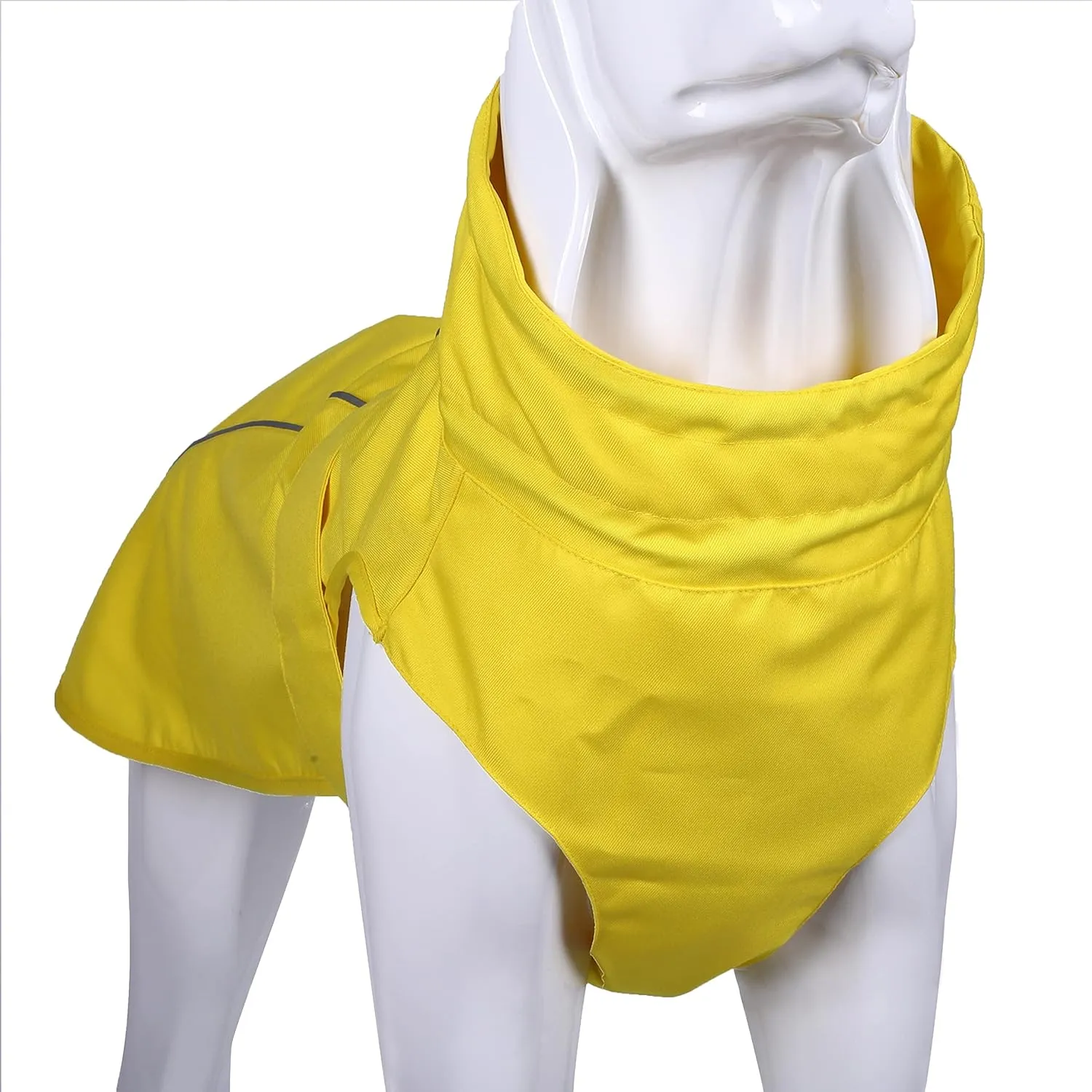 Adjustable Waterproof Dog Raincoat for Dogs,Lightweight Pet Rain Jacket Puppy Clothes with Reflective Strip for Small Medium Large Dogs (Yellow, Medium)