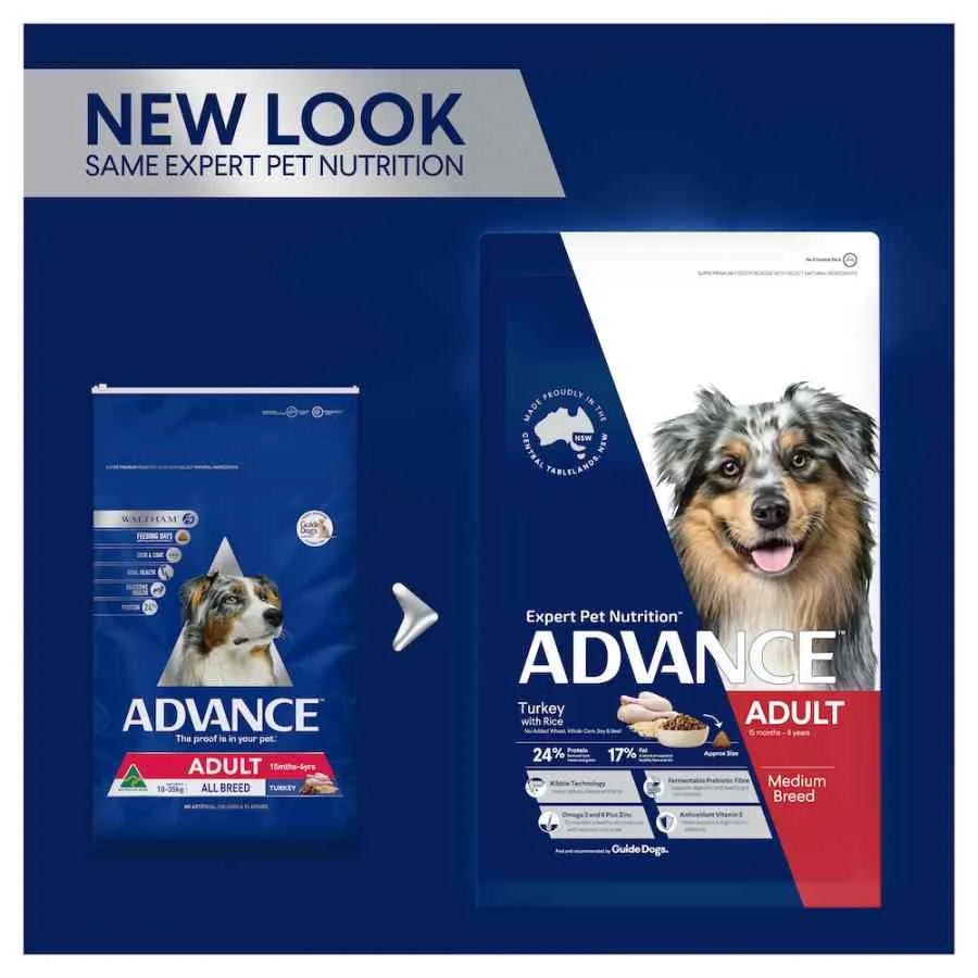 Advance Medium Adult Dry Dog Food Turkey With Rice