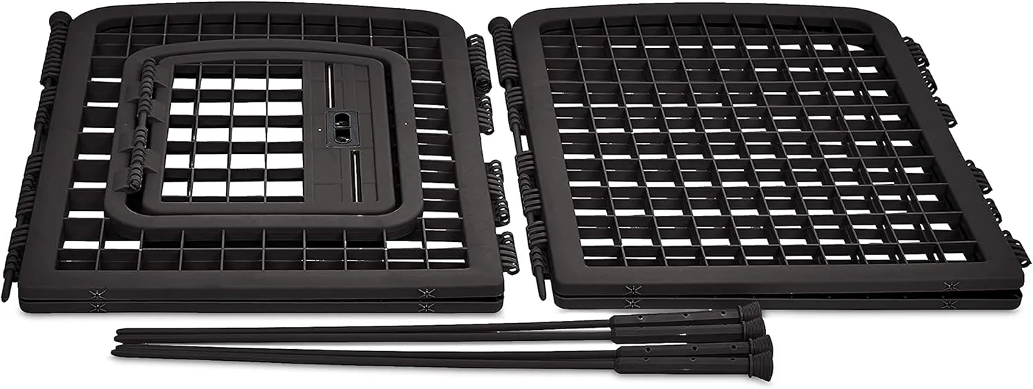 Amazon Basics 8-Panel Octagonal Plastic Pet Pen Fence Enclosure With Gate - 34 inches, Black