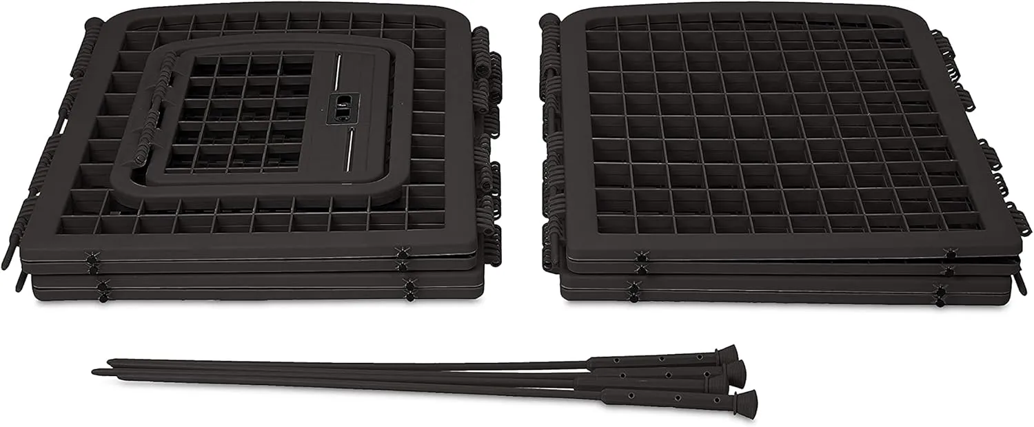 Amazon Basics 8-Panel Octagonal Plastic Pet Pen Fence Enclosure With Gate - 34 inches, Black
