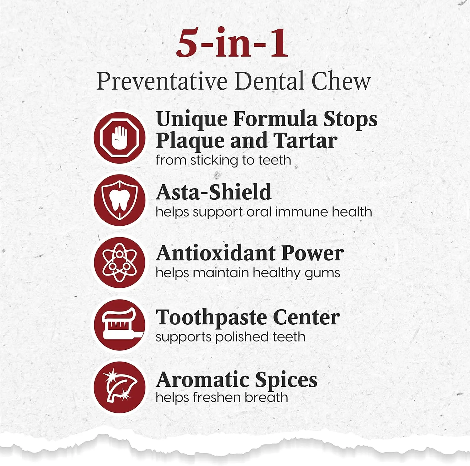 Ark Naturals Protection  Brushless Toothpaste  Large Breeds, 18oz Bag  Dog Dental Chew with Toothpaste Center  Prevent Plaque & Tartar and Freshen Breath with Dental Chews for Dogs
