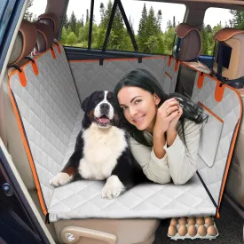 Back Seat Extender for Dogs - Hard Bottom Dog Car Seat Cover for Back Seat Bed,Anti-Scratch Dog Hammock for Car Travel,Backseat Portable Car Camping Pad for SUV Truck