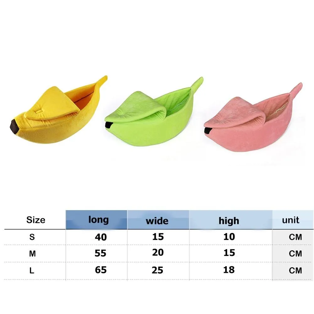 BANANA Pet Bed / Cozy Puppy and Kitten Kennel