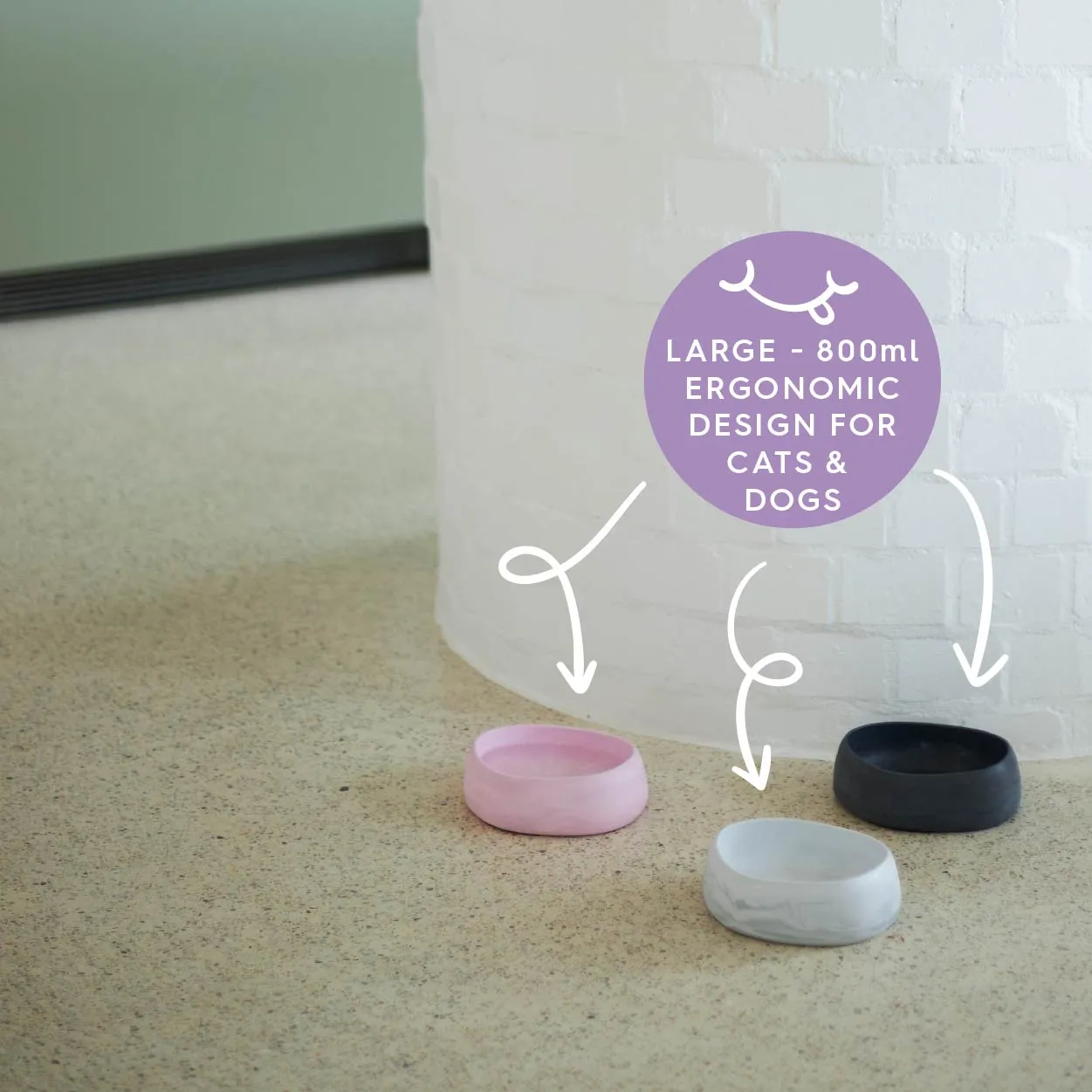 Better Bowl For Dogs - Marble White