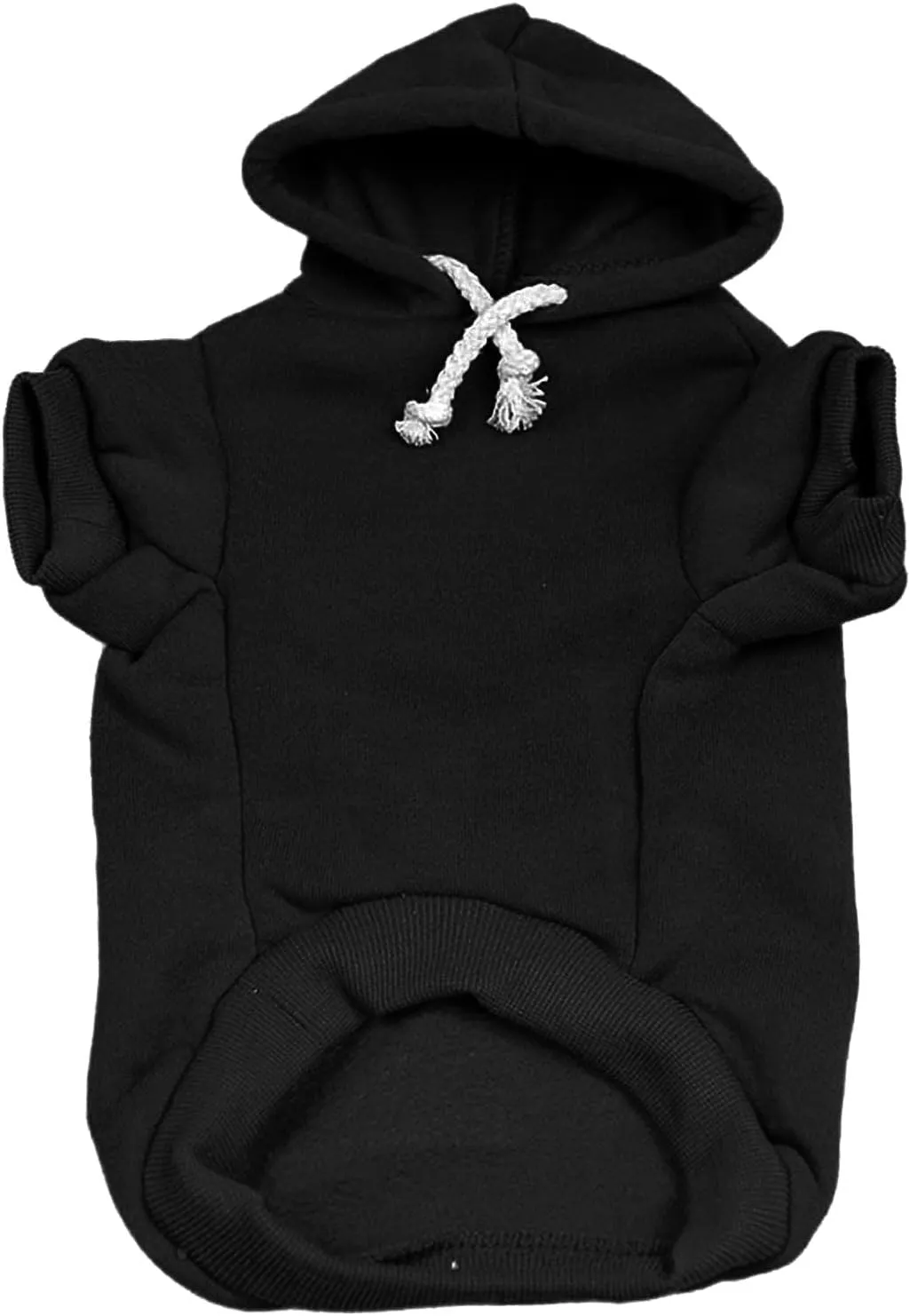 Big Sister Heart Paw Baby Announcement Dog Hoodie Fleece Lined Pullover Sweatshirt with Leash Hole (Black, Large 86)