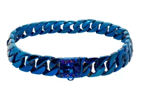 BLUE 31MM ROLLS ROYCE CUBAN DOG COLLAR