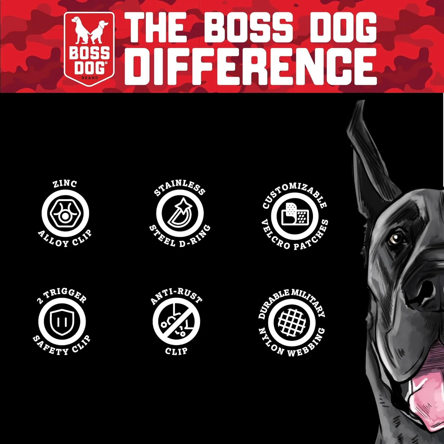 Boss Dog Tactical Harness, Hot Pink, Large