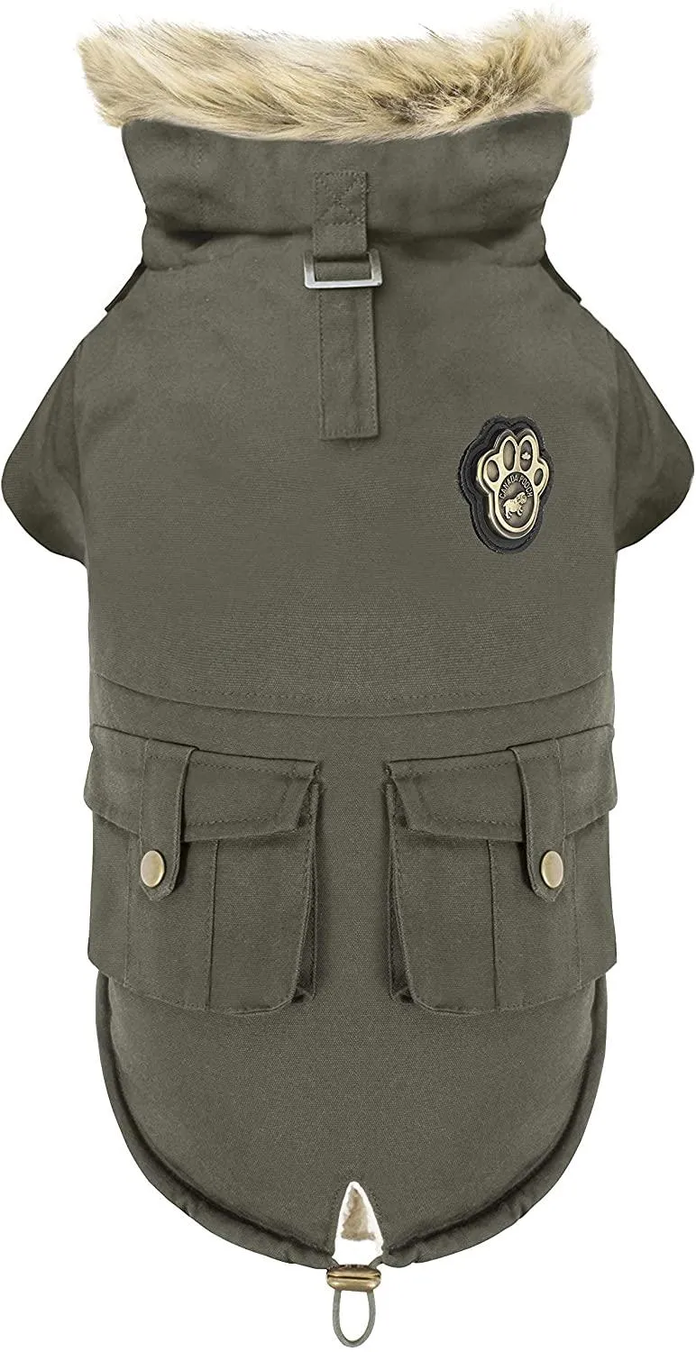Canada Pooch Alaskan Army Parka Size 18 Army Green Insulated Dog Coat
