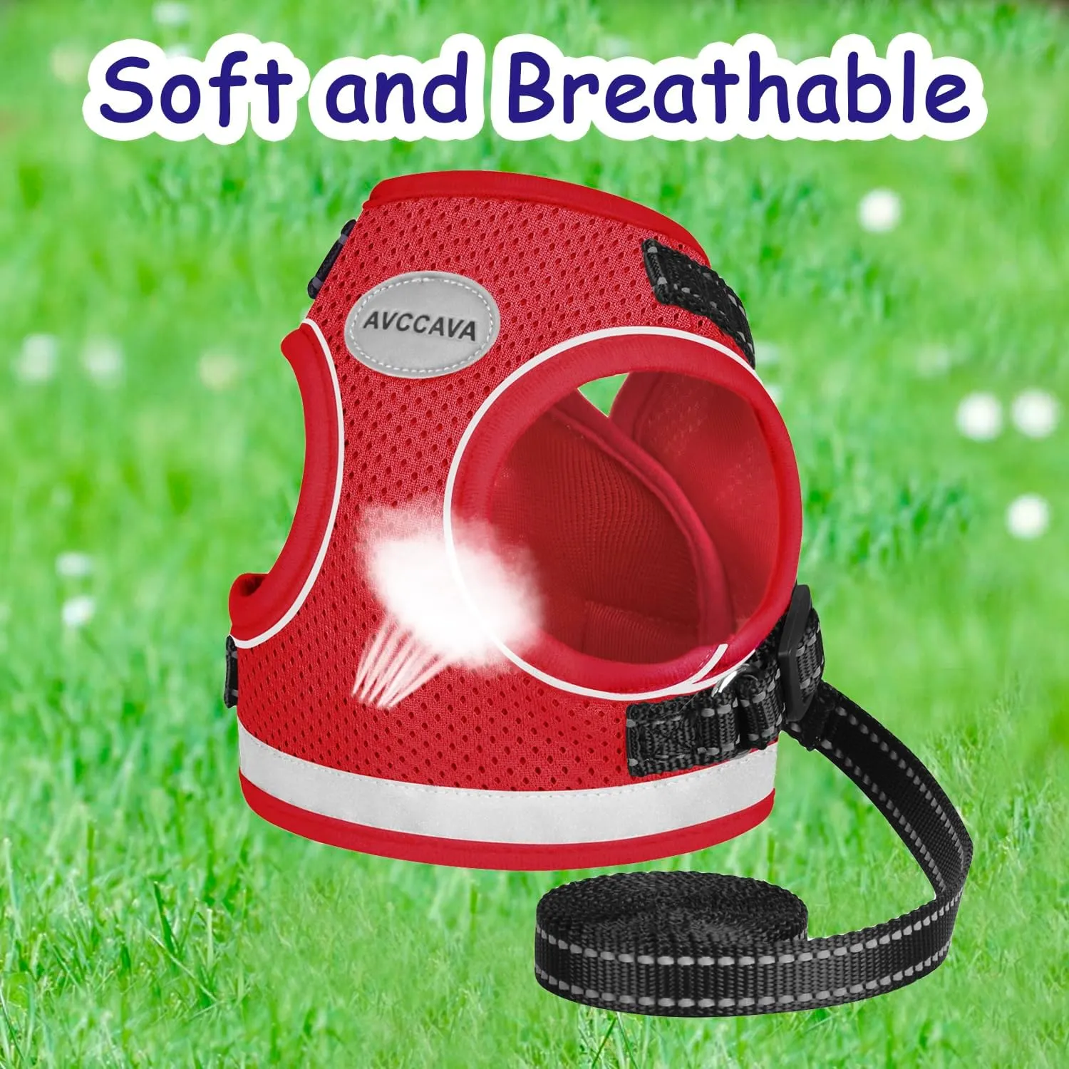 Cat Harness and Leash for Walking, Escape Proof Soft and Breathable Adjustable Vest Harness for Cats, Lightweight Easy to Control Medium Dog Kitten Harness, Comfortable Outdoor Jacket