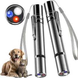 Cat Toys Laser Pointer (2 Pack Gray) - Rechargeable Red Dot Chasers for Indoor Cats, Interactive Teaser for Play & Exercise (Adult & Kittens)