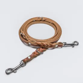 Cloud7: Riverside Park Leather Dog Leash, Camel