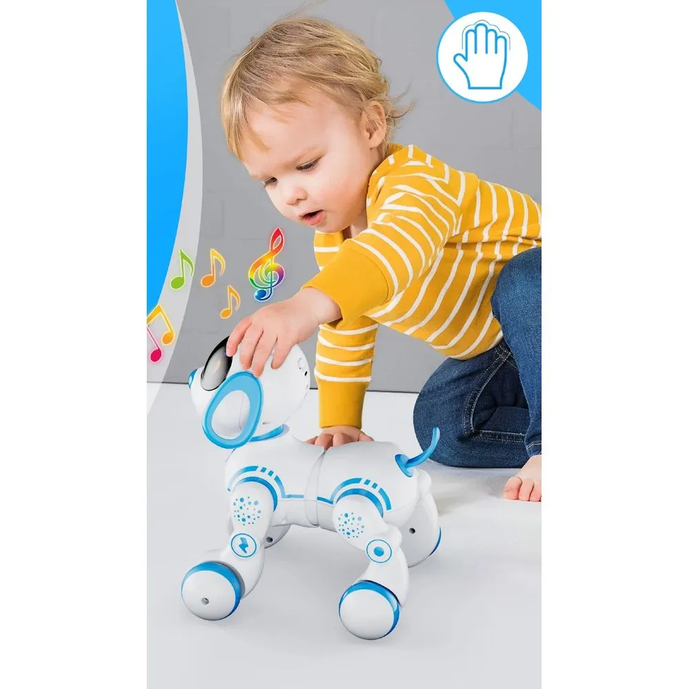 Contixo R3-Blue Interactive Learning Robot Dog Toy, Blue