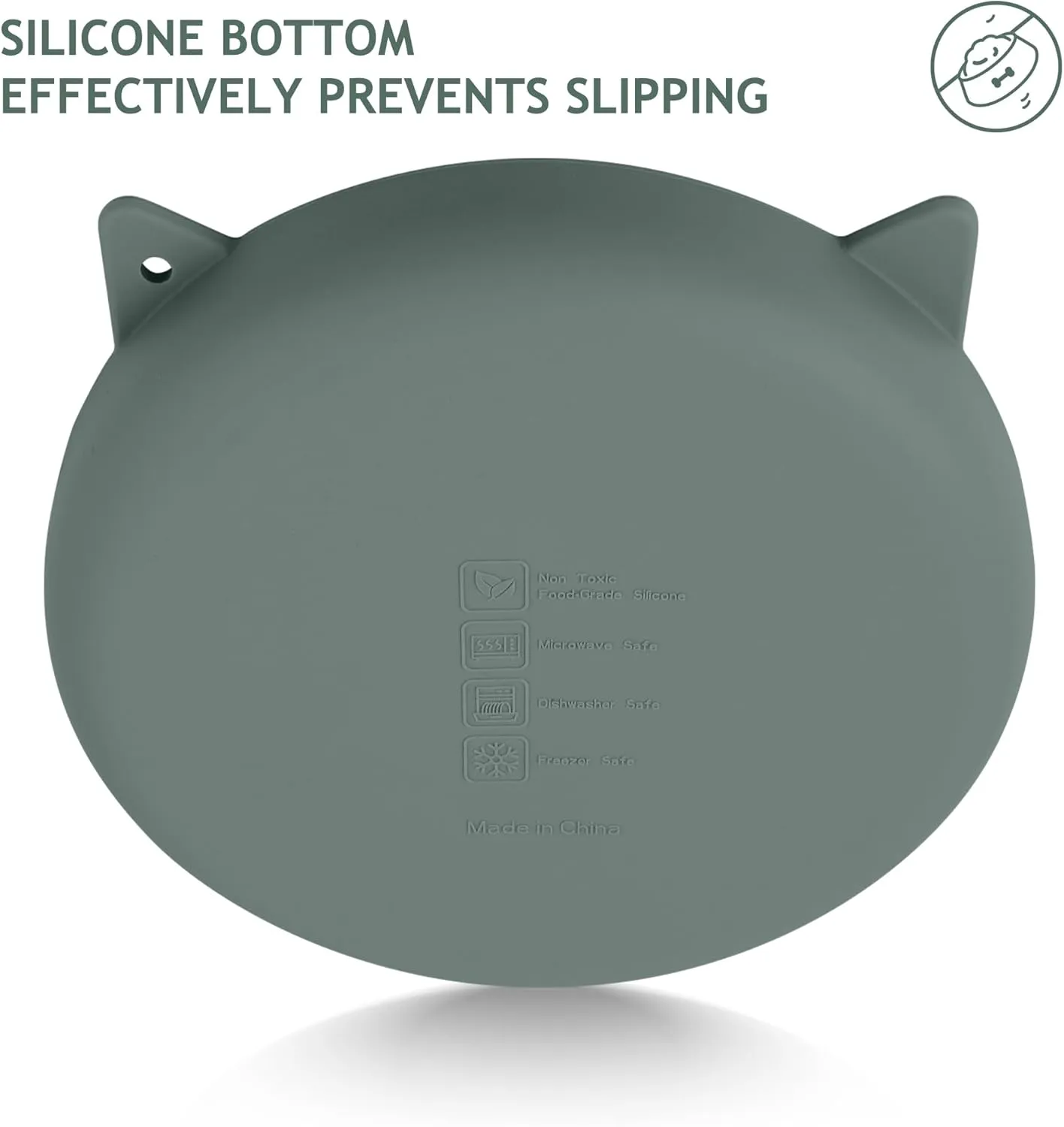 Coomazy Silicone Slow Feeder Dog Cat Bowls, Interactive Puzzle Toy for Pets Food Training, Keeps Dogs Cats Busy, Prevents Puppy Kitty Overeating (Dark Green, 1.4Cup)