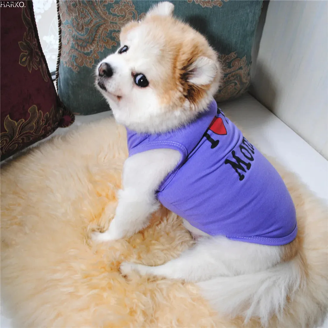 Cute Printed Summer Pet T-Shirt | Cotton Vest for Puppies & Small Dogs | Pug Apparel & Costumes