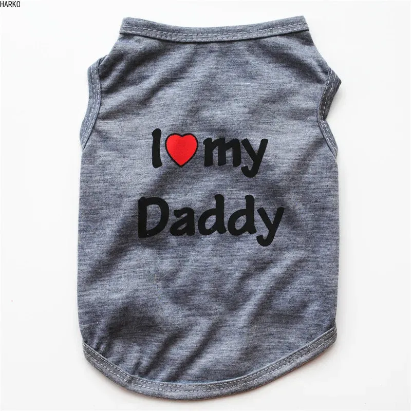 Cute Printed Summer Pet T-Shirt | Cotton Vest for Puppies & Small Dogs | Pug Apparel & Costumes