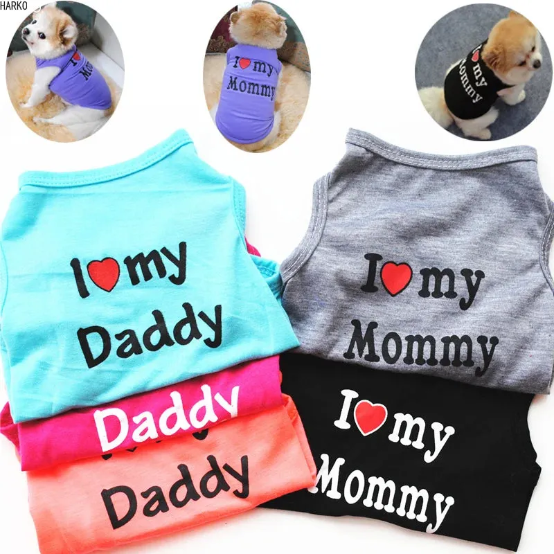 Cute Printed Summer Pet T-Shirt | Cotton Vest for Puppies & Small Dogs | Pug Apparel & Costumes