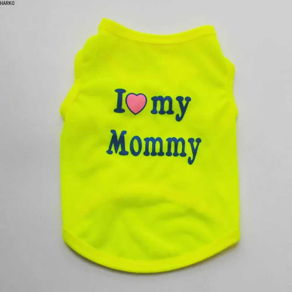 Cute Printed Summer Pet T-Shirt | Cotton Vest for Puppies & Small Dogs | Pug Apparel & Costumes