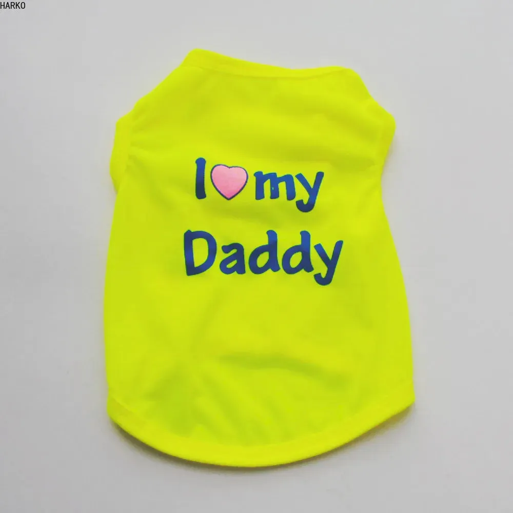 Cute Printed Summer Pet T-Shirt | Cotton Vest for Puppies & Small Dogs | Pug Apparel & Costumes