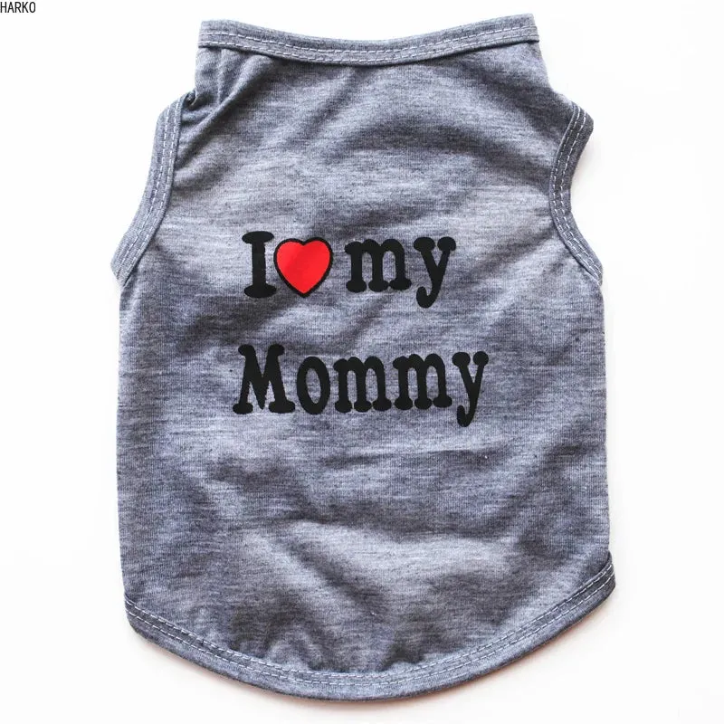 Cute Printed Summer Pet T-Shirt | Cotton Vest for Puppies & Small Dogs | Pug Apparel & Costumes