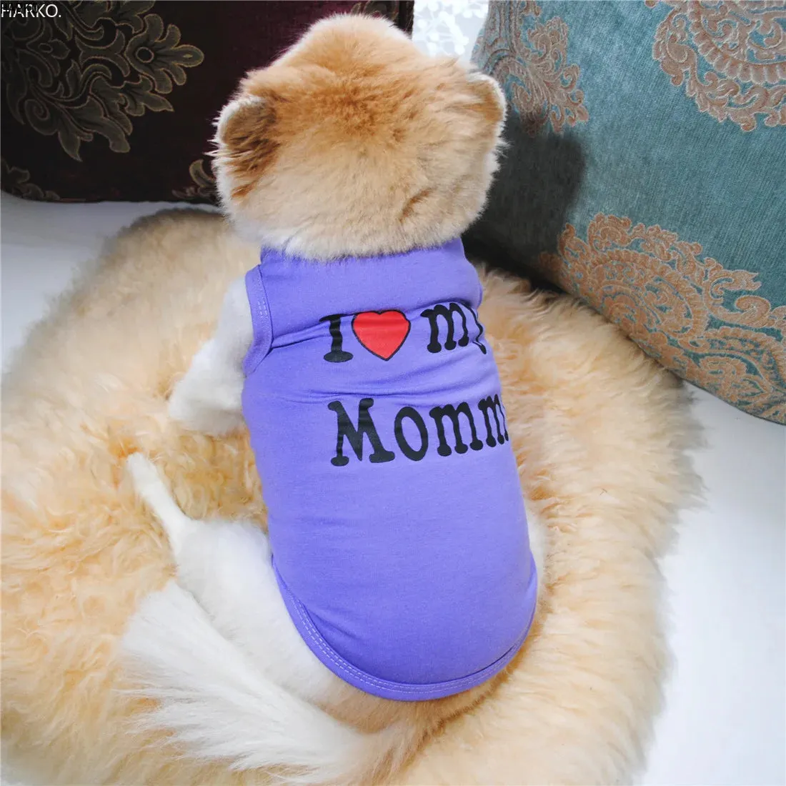 Cute Printed Summer Pet T-Shirt | Cotton Vest for Puppies & Small Dogs | Pug Apparel & Costumes