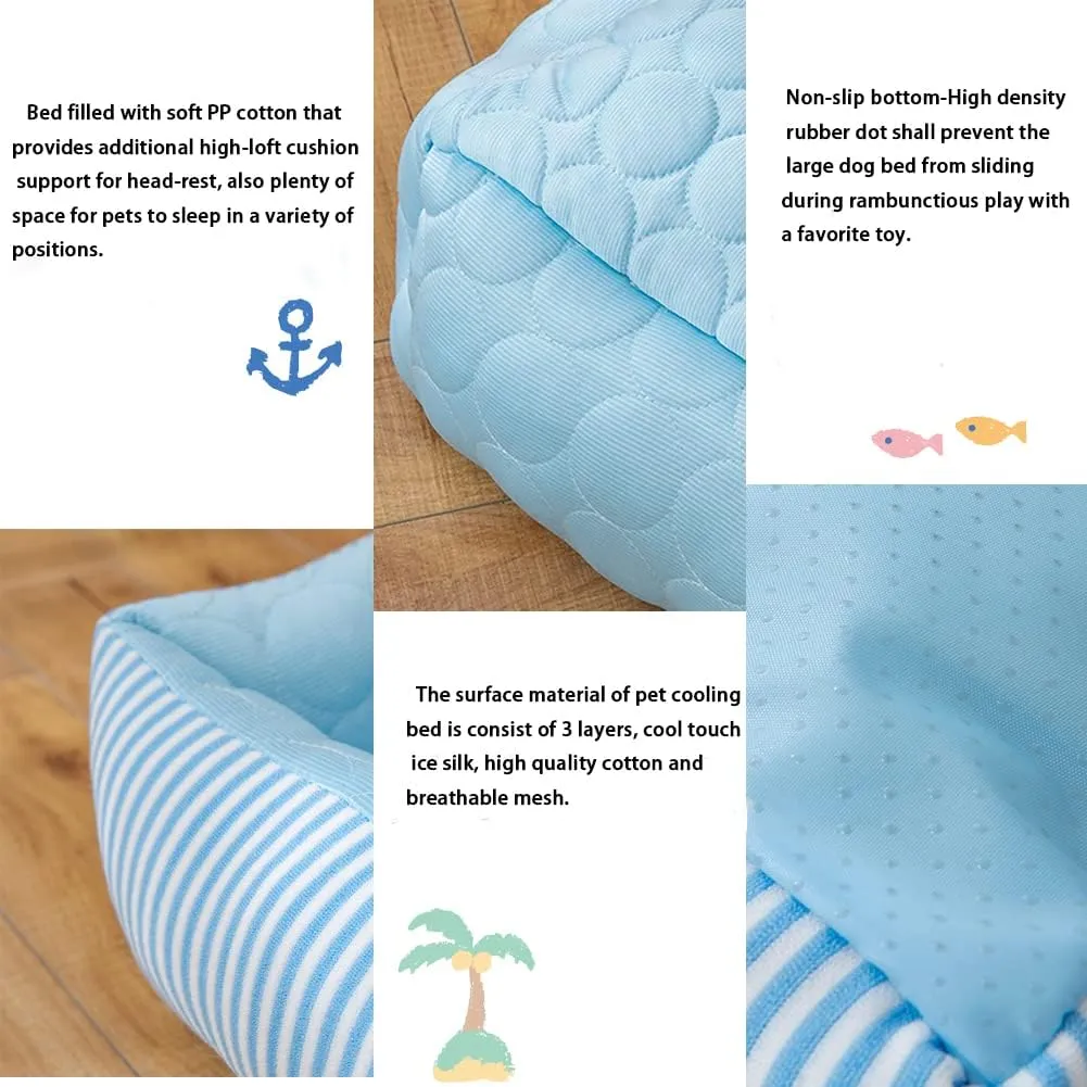 Dog Cooling Bed Summer Sleeping Cool Ice Silking Sleeping Cool Ice Silk Bed ,,