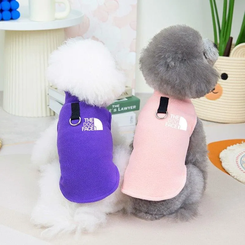 Dog Fleece Vest with leash pull ring by Dach Everywhere