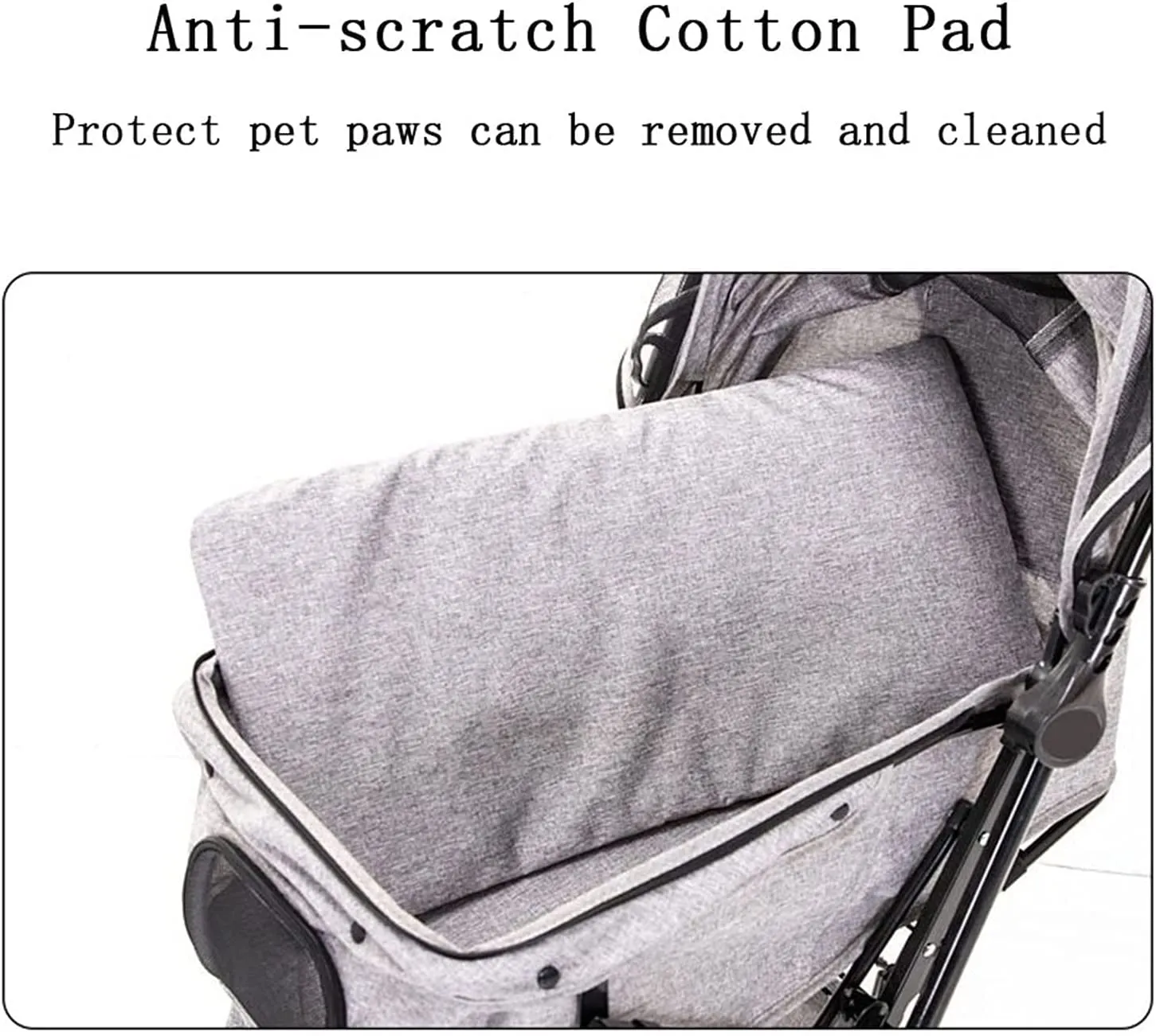 Dog Strollers for Medium Small Dogs 4 Wheel Cat/Dog Stroller Cheap Easy One-Hand Fold Reversible Push Handle Pet Stroller Puppy & Kitten Carrier with Stroller