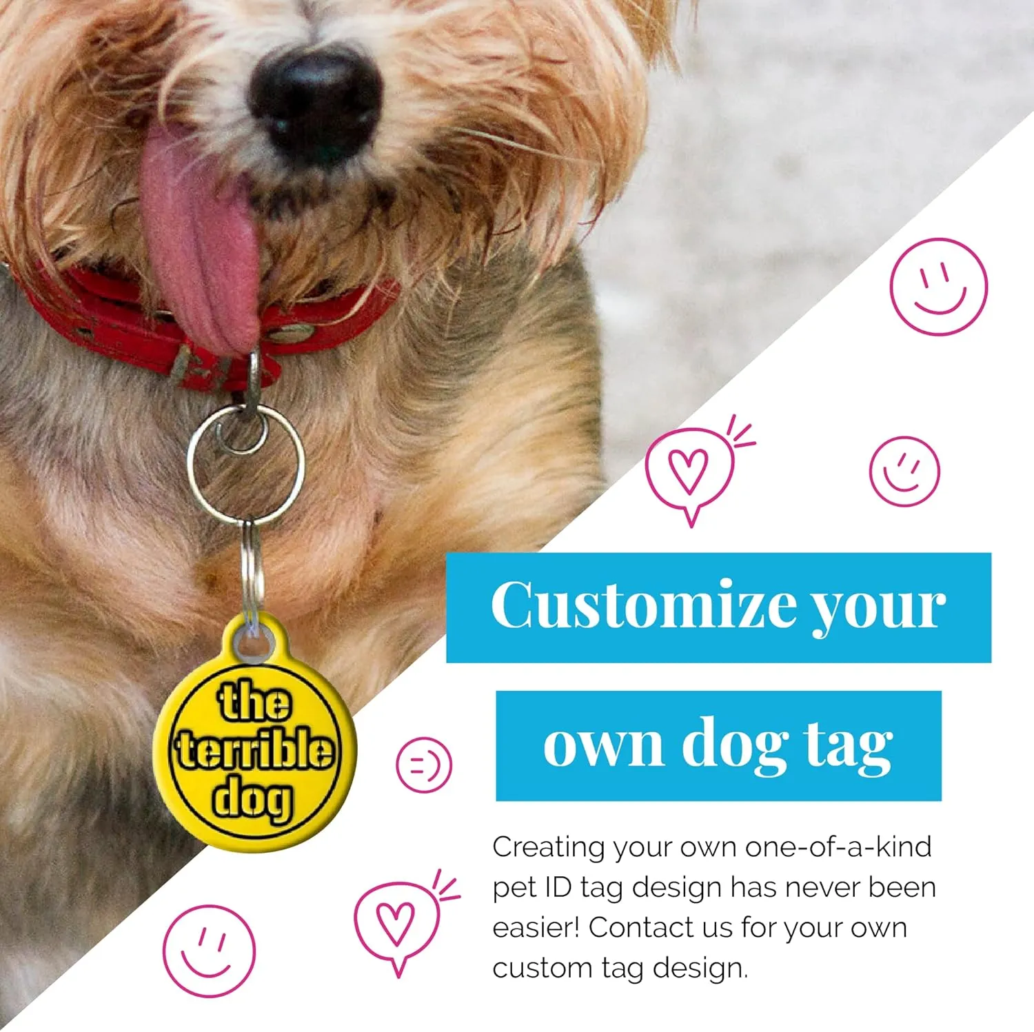 Dog Tag Art Squirrel Squad Personalized Pet ID Tag for Dogs and Cats, Silent Polymer Coated Stainless Steel Nametag with Customized Identification Information - Large 1.25" Diameter