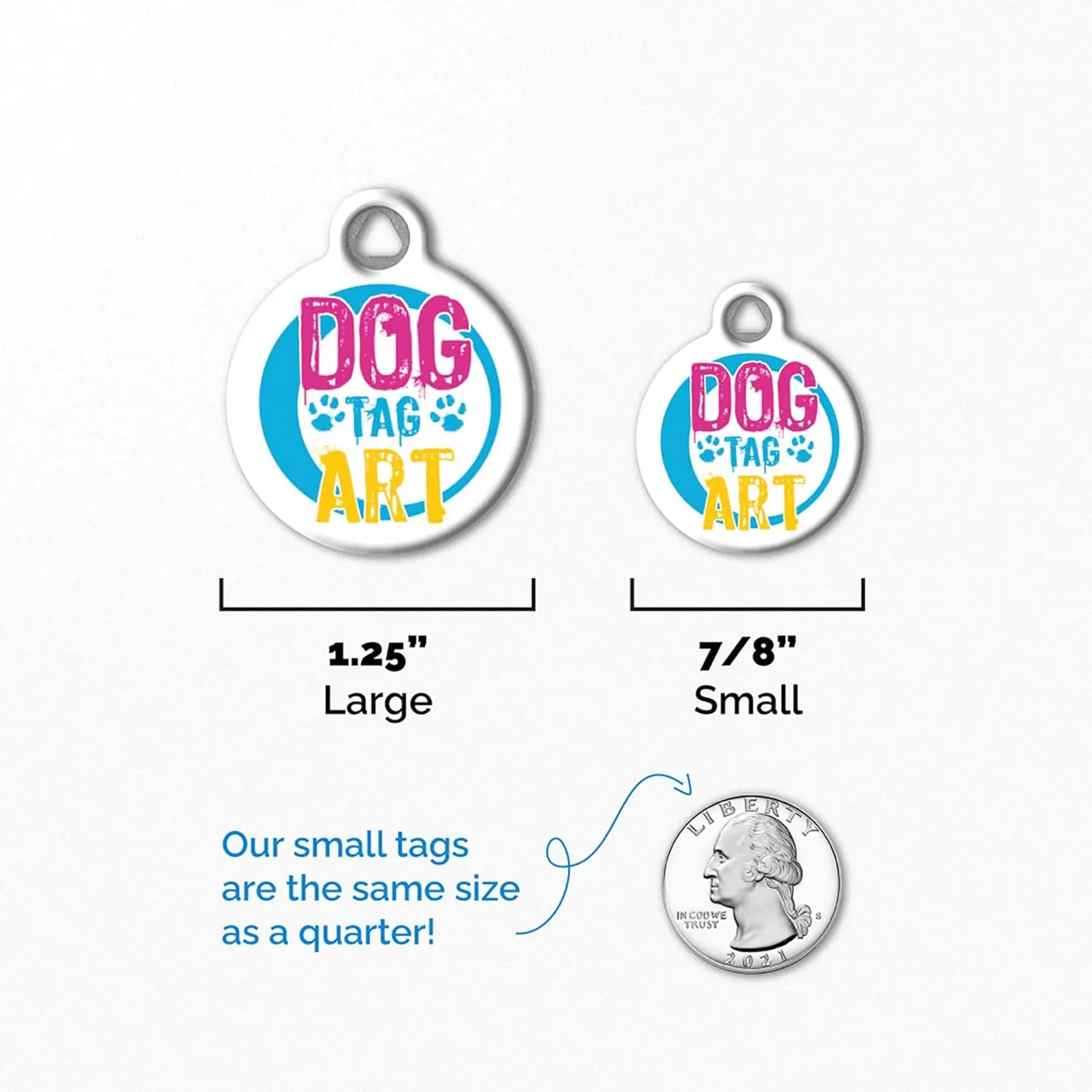 Dog Tag Art Squirrel Squad Personalized Pet ID Tag for Dogs and Cats, Silent Polymer Coated Stainless Steel Nametag with Customized Identification Information - Large 1.25" Diameter
