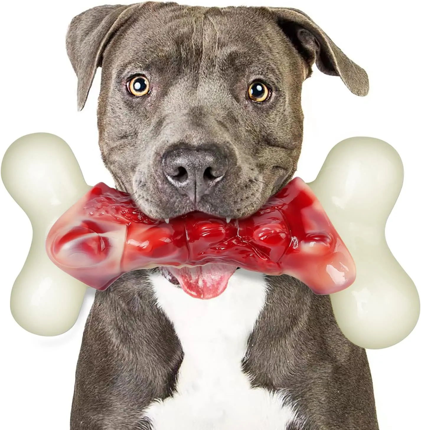 Dog Toys for Aggressive Chewers, Dog Toys to Keep Them Busy, Durable and Strong Dog Bones for Heavy Chewers, Almost Indestructible for Lasts a Long Time