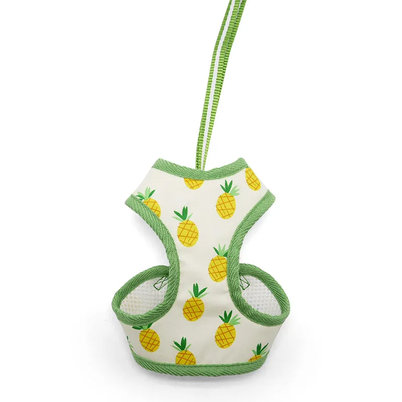 Easy Go Pineapple Yellow Dog Harness