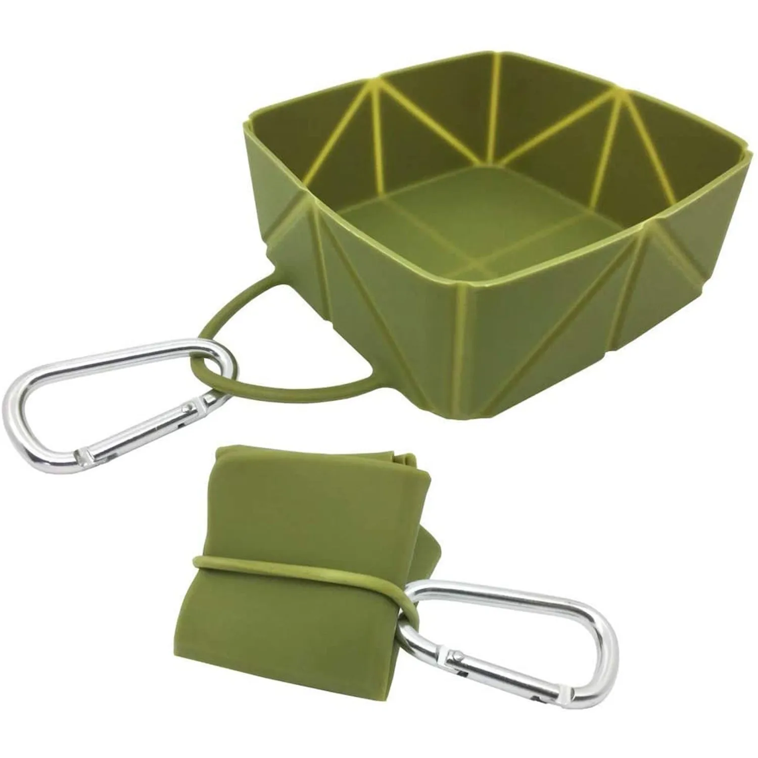 EasyPets Olive FoldaBowl Pet Travel Bowl