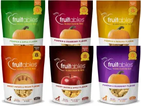 Fruitables Pumpkin Dog Treats, 7oz, Crunch Variety Pack of 6