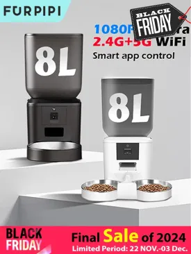 Furpipi 8L Smart Automatic Cat and Dog Feeder with HD Camera