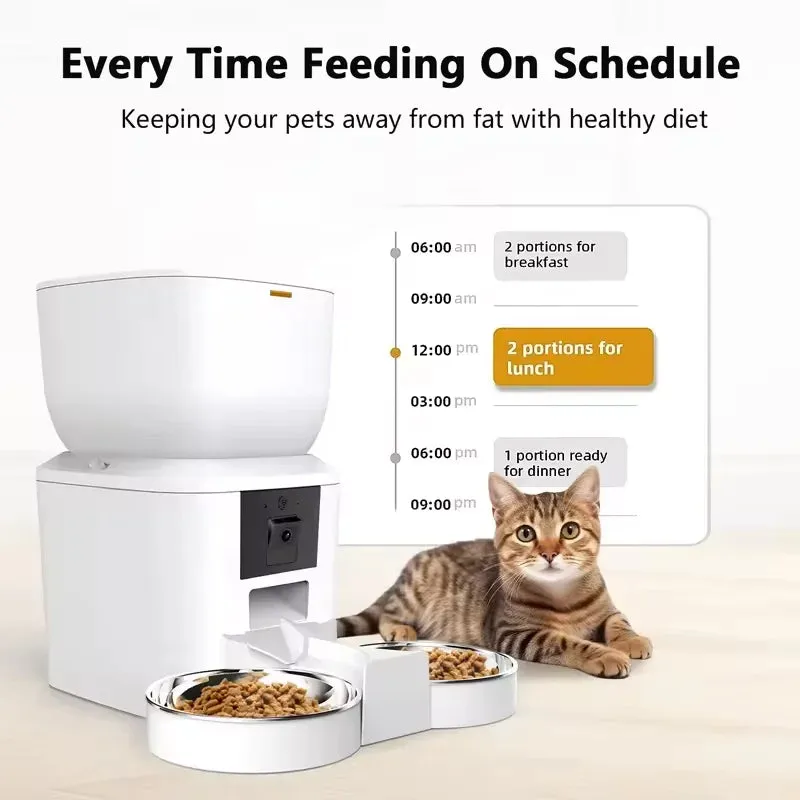 Furpipi 8L Smart Automatic Cat and Dog Feeder with HD Camera