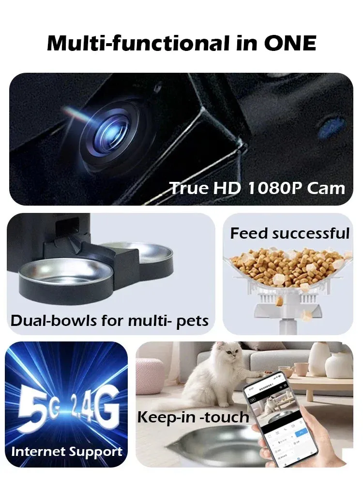 Furpipi 8L Smart Automatic Cat and Dog Feeder with HD Camera