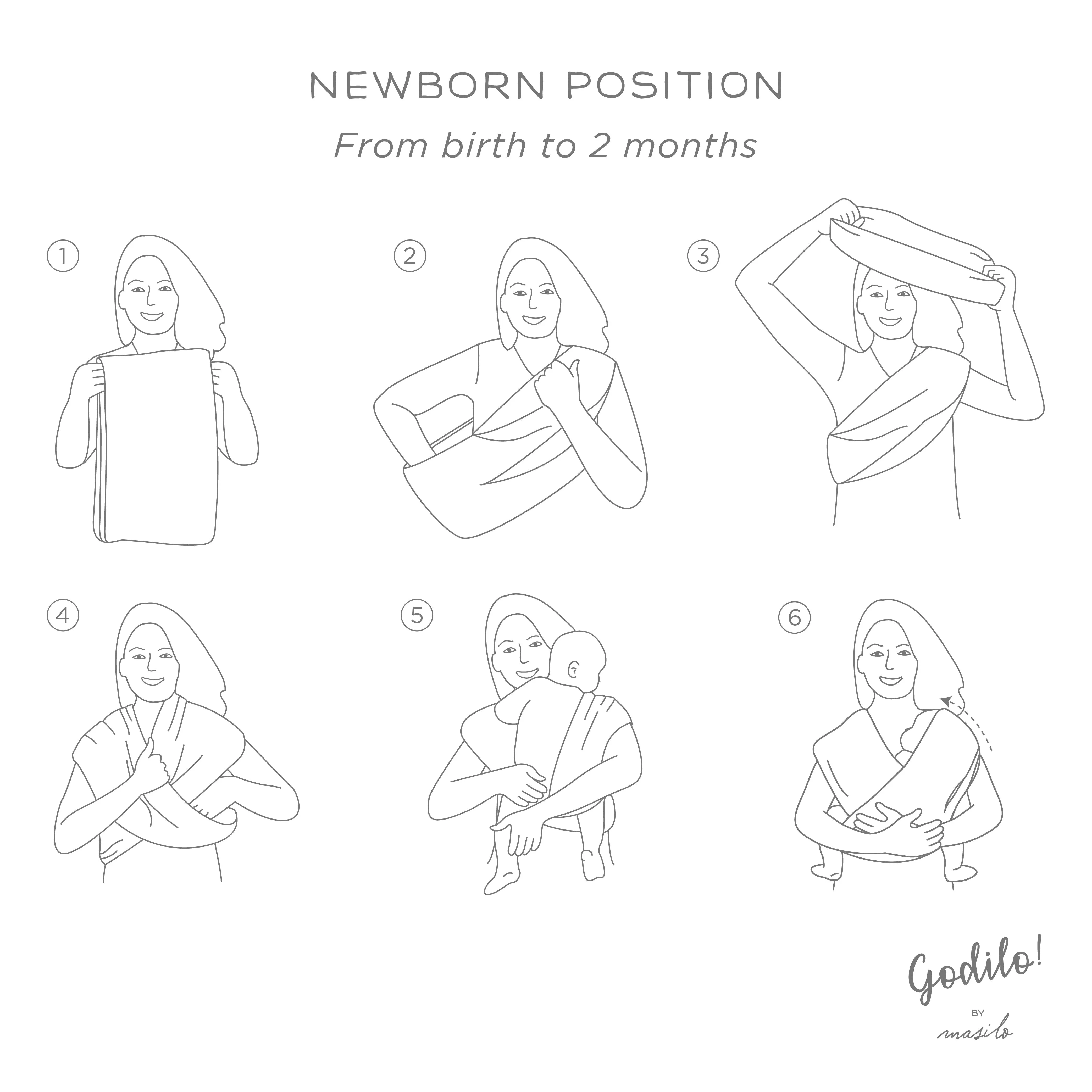 Godilo Ergonomic Organic Cotton Baby Carrier Wrap – Luna