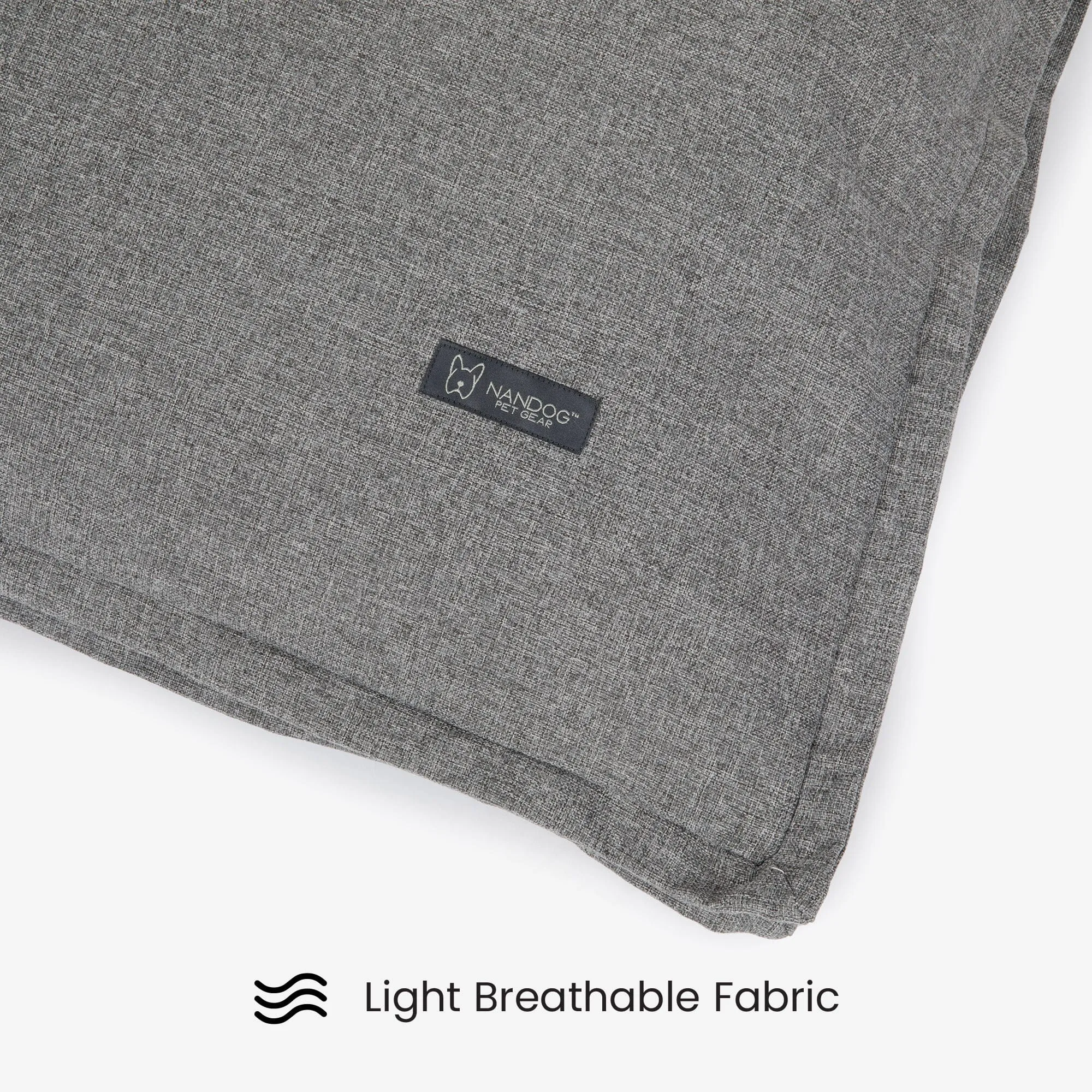 Grey Large Linen Pillow Dog Bed