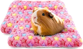 Guinea Pig Bed, 2 Pack (12x10 Inch) Soft Plush Small Animal Bed Mat, Washable Bedding Blanket Sleeping Warm Pad for Bunny, Rat, Ferret, Chinchilla