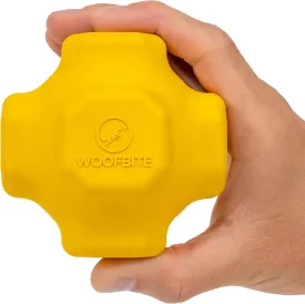 Indestructible Jumping Jack Ball - Lifetime Replacement - Aggressive Chewers, Medium Large Breed - Non-Toxic Natural Rubber Dog Toys - Bouncing, Interactive Chew Fetch Toy - Yellow - 4.5