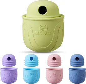 Interactive Dog Toy, 2-in-1 Long-Lasting Treat Dispenser Dog Puzzle Feeder Toys, Stuffable Enrichment Freeze Lick Bowl for Boredom, Reduces Anxiety Silicone Fetch Catch Chew Toy