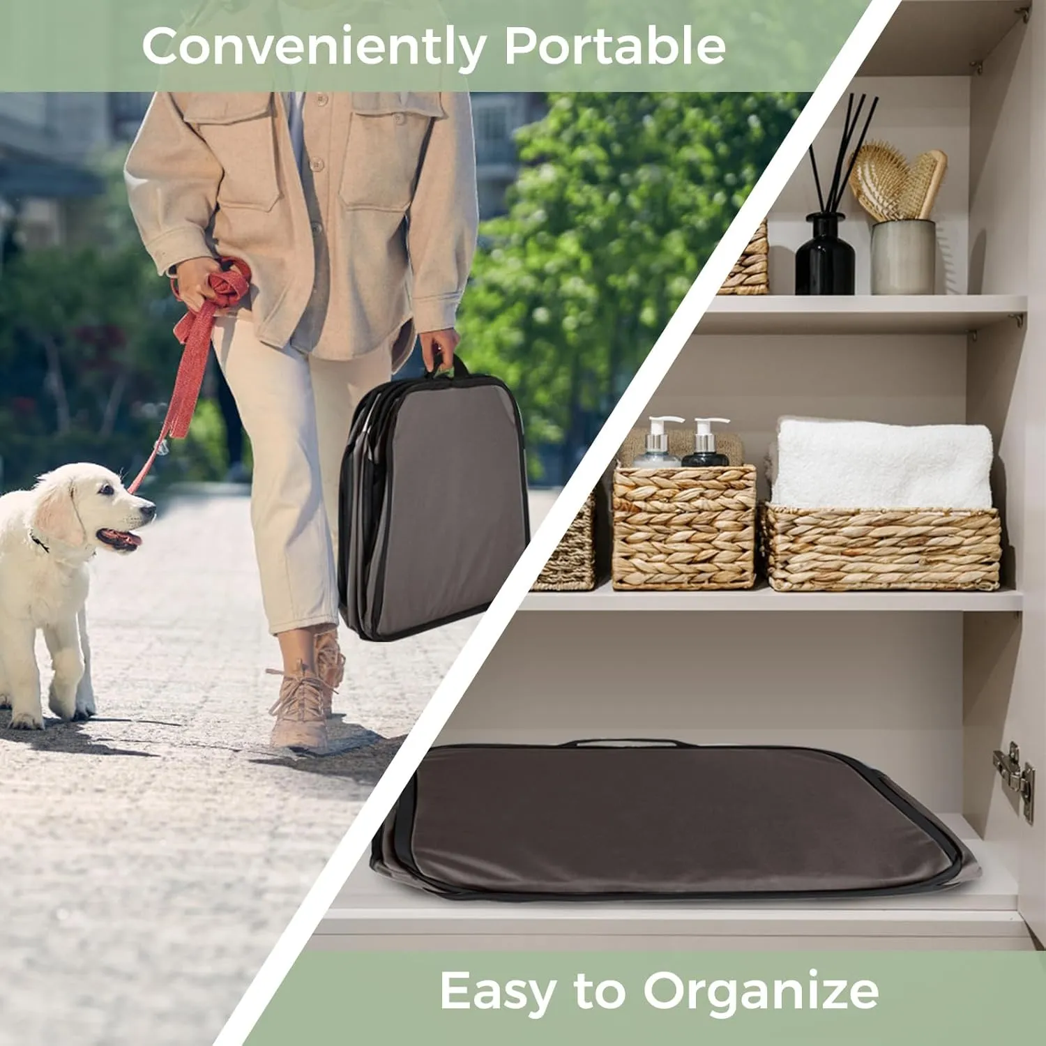 Lekebobor Soft Dog Crate - 2-in-1 Portable Travel Dog Crate for Small-Sized Dogs Indoor & Outdoor, 7-Door Foldable Pet Kennel with Durable Mesh Windows (Small, Brown)