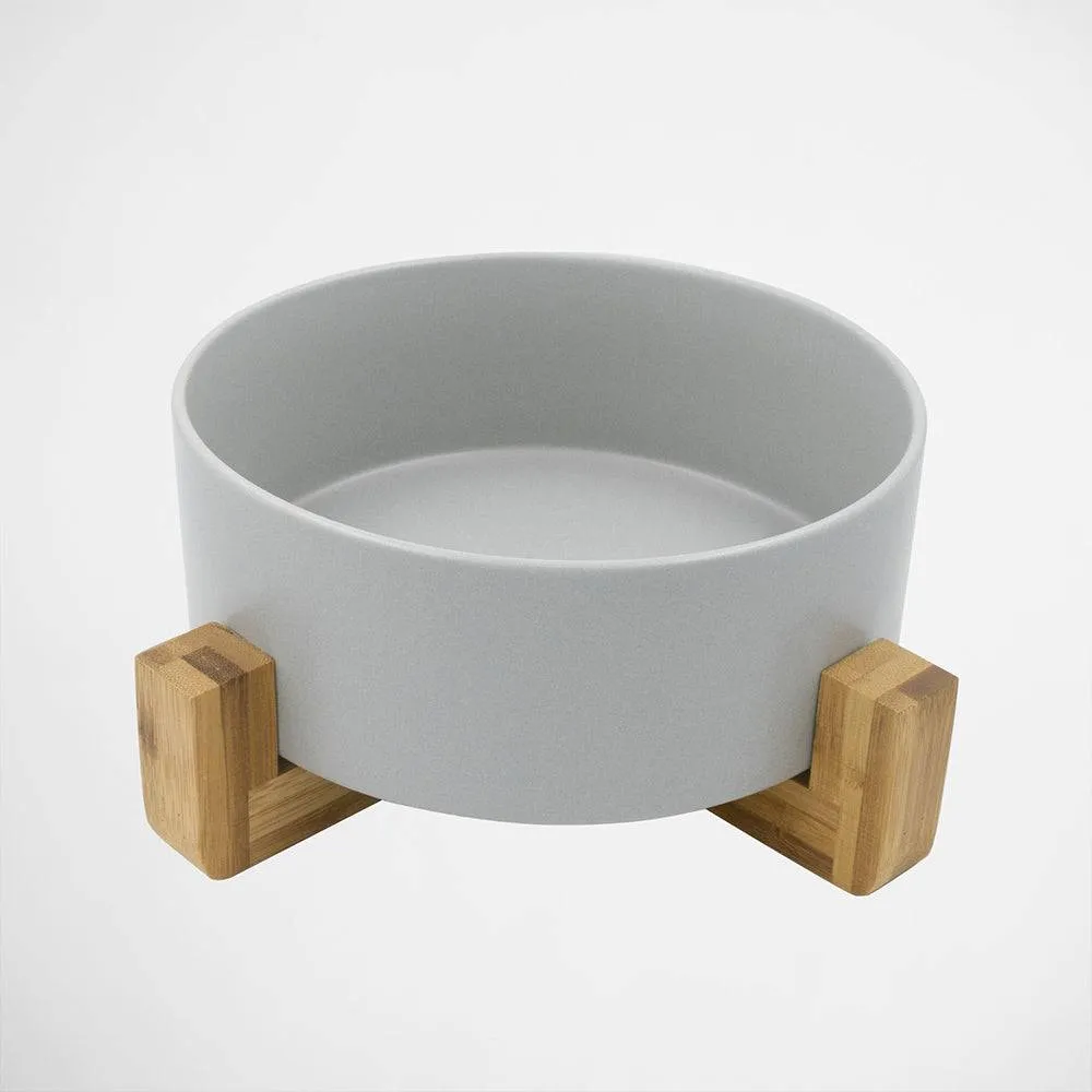 Louie Living | Ceramic Pet Bowl with Stand - Large