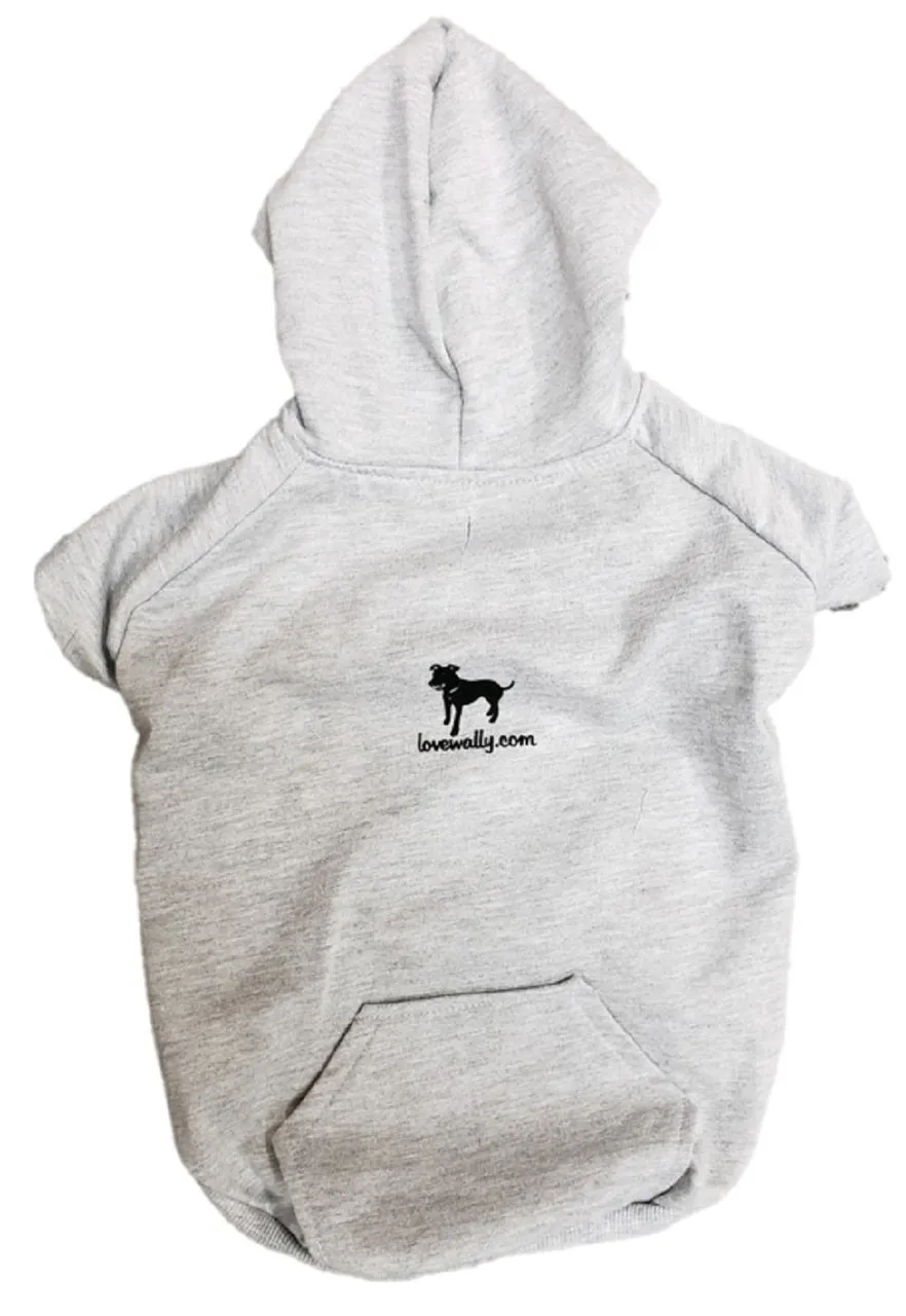 Lovewally Dog Pet Hoodie Sweatshirt Comfortable Grey Jacket