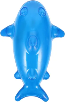 LUOZZY Rubber Shark Dog Toy Chewing Squeak Toy Water Floating Toy for Pet Dogs Unisex (Blue)