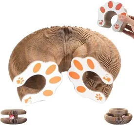 Magic Organ Cat Scratching Board,Foldable Recyclable Cat Accordion Toy with Bell Ball, Marlenes Pet Shop, Cat Kurlz,Cat Toy