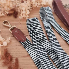 Monochrome PU leather dog leash